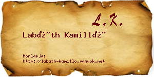 Labáth Kamilló névjegykártya